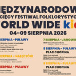 Plakat na koncert w ramach IV Międzynarodowego Dziecięcego Festiwalu Folklorystycznego